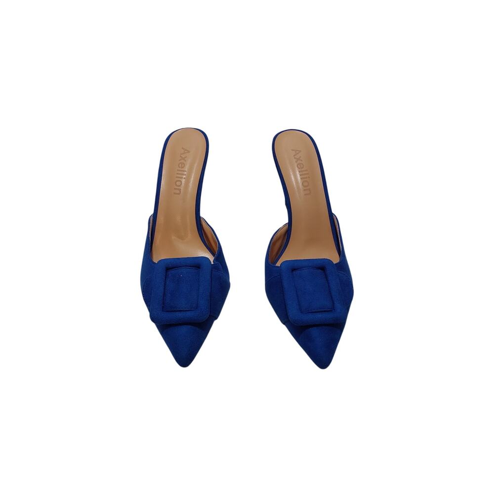 womens axellon high heel mules micro leather sole.